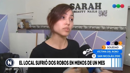 Robaron dos veces en un mes en un local de manicura