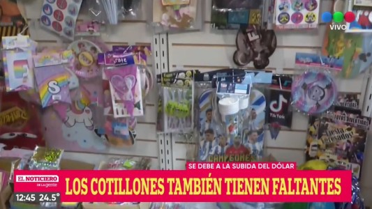 Falta mercadería en las casas de venta de cotillón