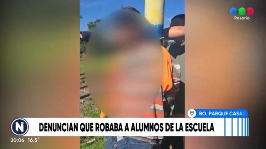 Redujeron y ataron a un ladrón que quiso robarle los celulares a dos chicos