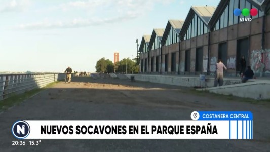 Preocupación por nuevos socavones en la costanera rosarina