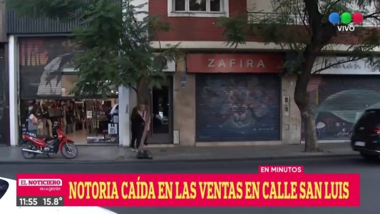 Notoria caída de las ventas en el centro comercial de calle San Luis
