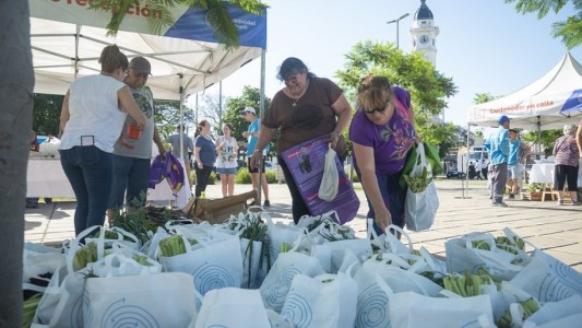 El canje de reciclables llega a la plaza Bélgica