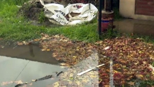 El temporal provocó inundaciones en un sector de barrio Fisherton