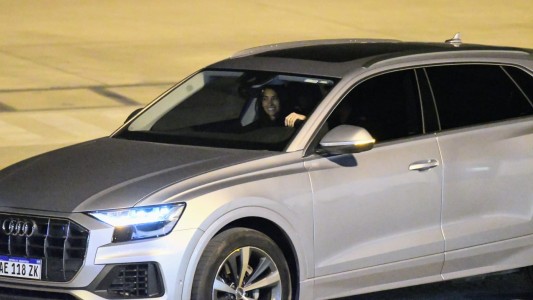 Messi llegó a Rosario con Di María y Otamendi