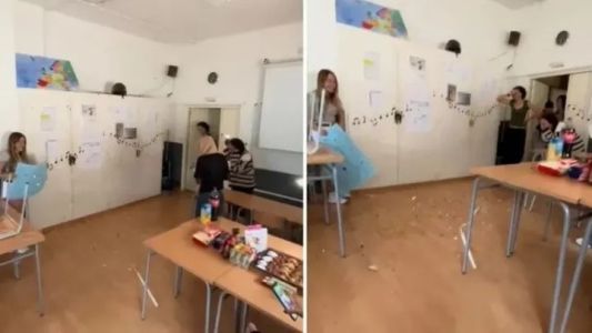 Video: le hicieron un festejo sorpresa a su profesora y ocurrió algo inesperado que se hizo viral