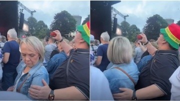 A dar explicaciones: confundió a su esposa con otra mujer durante un recital y se volvió viral