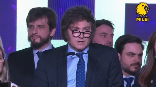 Javier Milei tras plocamarse ganador: “Daremos fin al kirchnerismo y a la casta política”