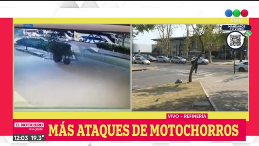 Video: intento de robo piraña de motochorros en Junin y Thedy