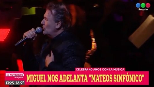 Miguel Mateos presenta su show sinfónico en el Círculo de Rosario