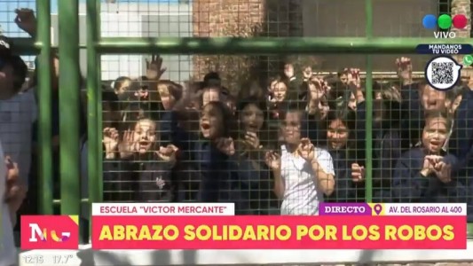 Abrazo solidario a la escuela Victor Mercante por los reiterados robos