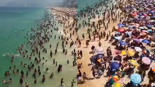 Impactantes imágenes de las playas de Brasil en plena ola de calor