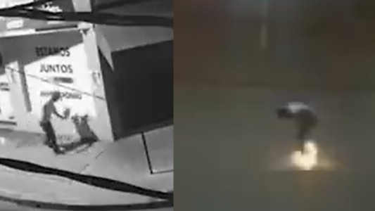 Prendió fuego un local de Juntos por el Cambio y quedó envuelto en llamas