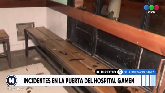 Protesta, destrozos e incidentes en el hospital de Villa Gobernador Gálvez