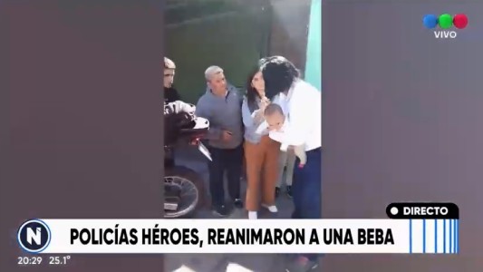 Confirman que la beba reanimada por los policías se cayó de un carrito de supermercado