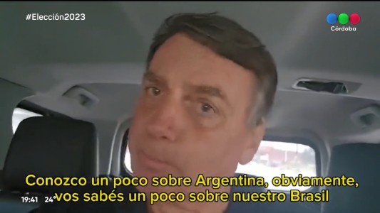 Jair Bolsonaro, ex presidente de Brasil, brindó su apoyo a Milei a través de un video