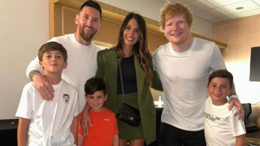 Video: Messi y sus hijos cantaron en un recital de Ed Sheeran durante sus vacaciones