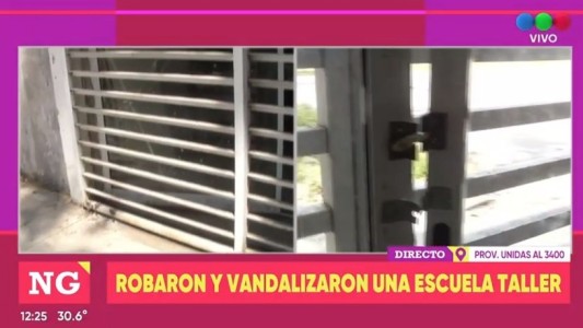 Robaron y destrozaron una escuela taller donde se llevaron todo lo que estaba a su alcance