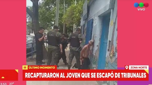Capturaron al  preso que se escapó de Tribunales cuando pidió permiso para ir al baño