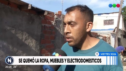 Quedó viudo y con dos hijos, se le incendió la casa y lo perdieron todo