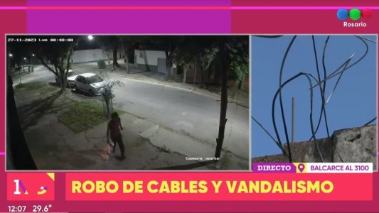 Robo de cables y vandalismo a toda hora en distintos barrios de la ciudad