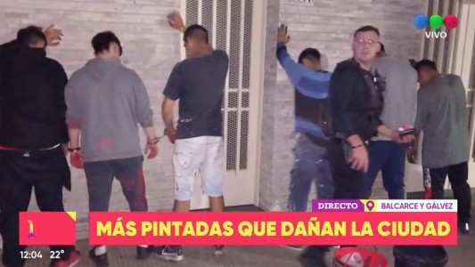 Diez detenidos por pintadas de Newell´s en la ciudad