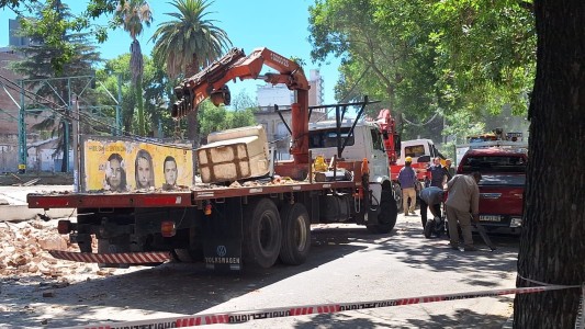 Se cayó un paredón de una obra en construcción en Santiago y Tucumán