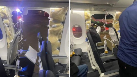 Encontraron la puerta del avión de Alaska Airlines que se desprendió en pleno vuelo
