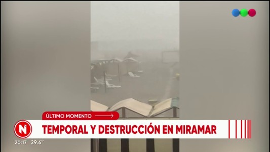 Un temporal causó destrozos en Miramar y también afectó a Mar del Plata