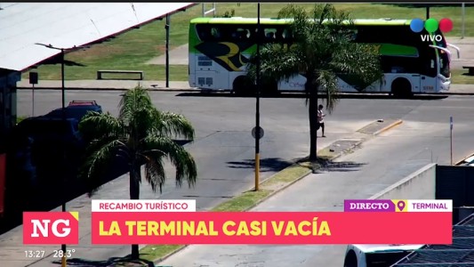 Hoy es cambio de quincena y la Terminal de Ómnibus está casi vacía