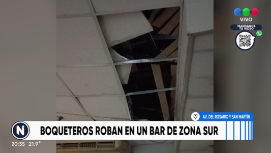 Entraron por los techos para robar en tradicional bar de la Zona Sur