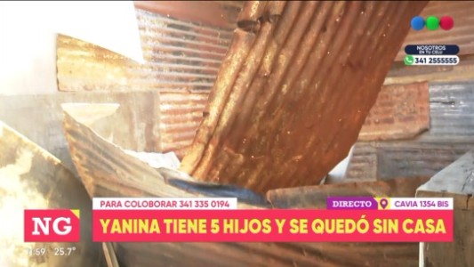 Una familia perdió su techo en la tormenta, necesitan ayuda