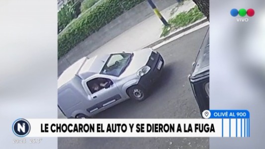 Le chocó el auto estacionado y huyó