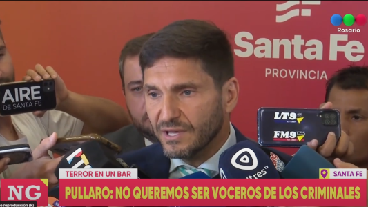 Pullaro: "no queremos ser voceros de los criminales"