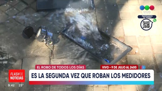 Es la segunda vez que le roban el medidor en cuatro meses