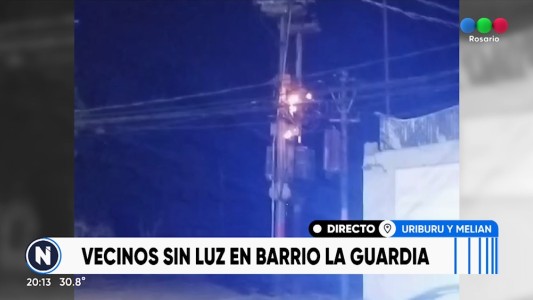 Vecinos sin luz en Barrio La Guardia
