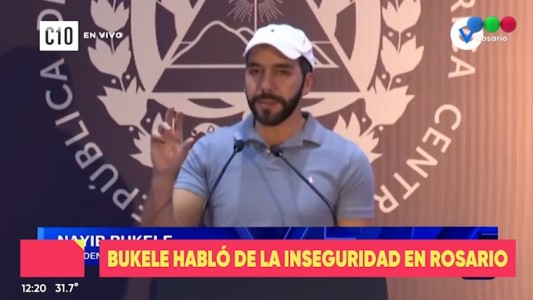 Bukele habló de la inseguridad en Rosario: "es preocupante"