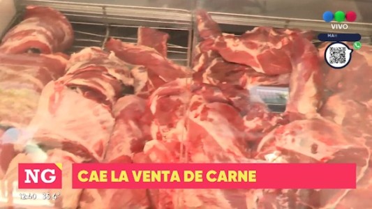 Bajó la venta de carne