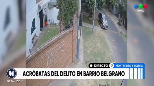 Un ladrón trepó más de 5 metros para robar cables