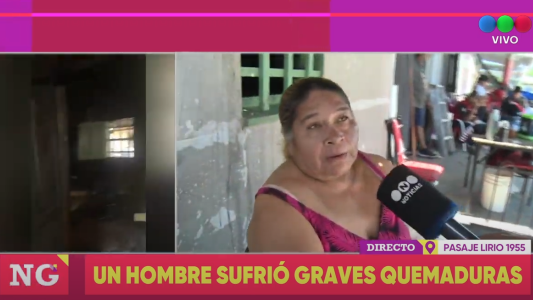 Perdieron todo en un incendio y un hombre esta grave
