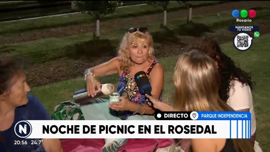 Hermosa noche de picnic en el Rosedal
