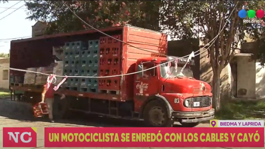 Cables colgados provocaron un siniestro vial