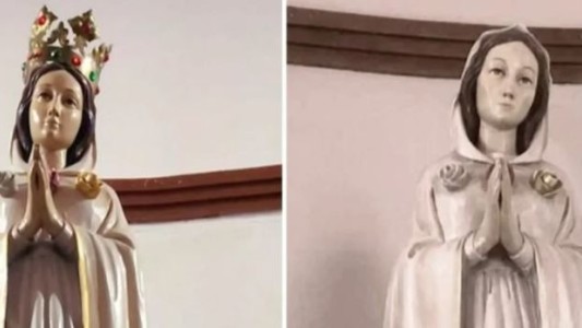 Robaron la corona de oro de la Virgen de la Rosa Mística de un templo en La Plata