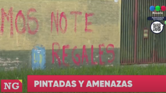 Pintadas amenazantes en barrio Matheu