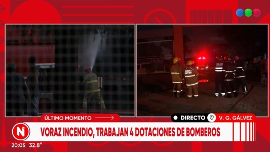 Villa Gobernador Gálvez: Se incendió un depósito de solventes