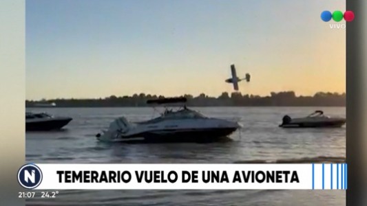 Polémica con el hidroavión que realizó vuelos rasantes sobre el río