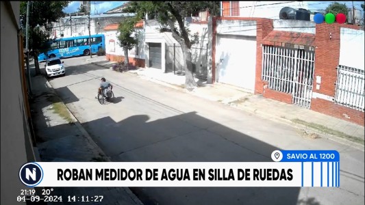 Ladrón en silla de ruedas robó un medidor de agua