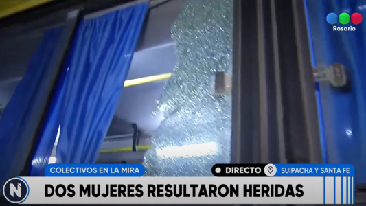 Otra colectivo recibió un piedrazo y hay dos heridos