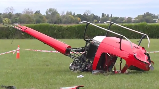 El piloto del helicóptero que se cayó: “Estábamos haciendo pruebas de motor”
