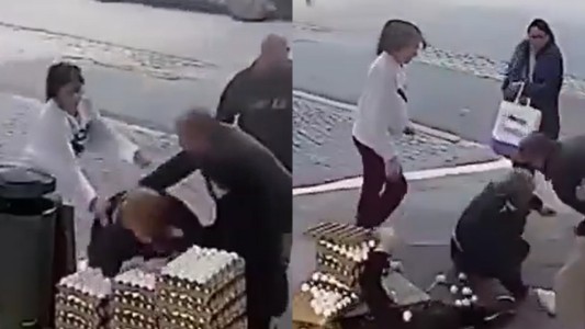 Una vecina se enojó con un vendedor ambulante y le destrozó todos los maples de huevo