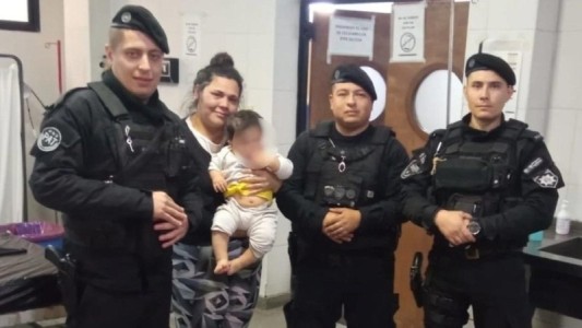 Policías salvaron la vida de un bebé en Villa Gobernador Gálvez